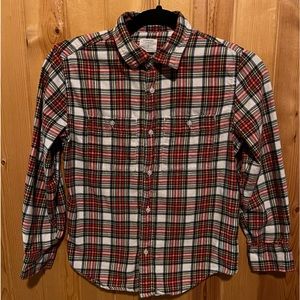 Crewcuts (J Crew) long-sleeved button flannel shirt, boys size 10